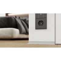 Микроплинтус L-образный с пружинами Серый Телегрей 1 RAL 7045